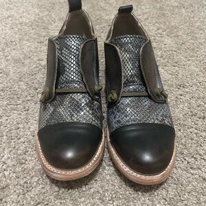 Black and Brown Snakeskin Patterned Shoes, Freebird Mabel’s